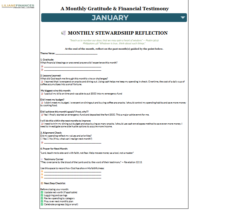 THE STEWARD SHEET - STEWARDSHIP BUDGETING TOOL All-in-1 - Image 14