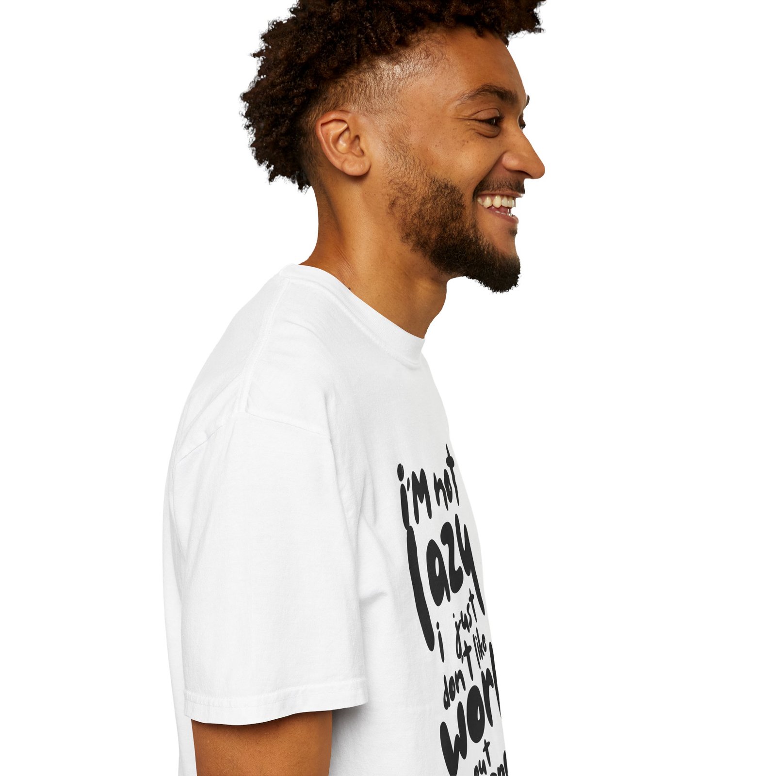 Christian Graphic T-Shirt — “I’m Not Lazy… I Just Don’t Like Work” / Back: “Jesus Paid All My Debts” - Image 6