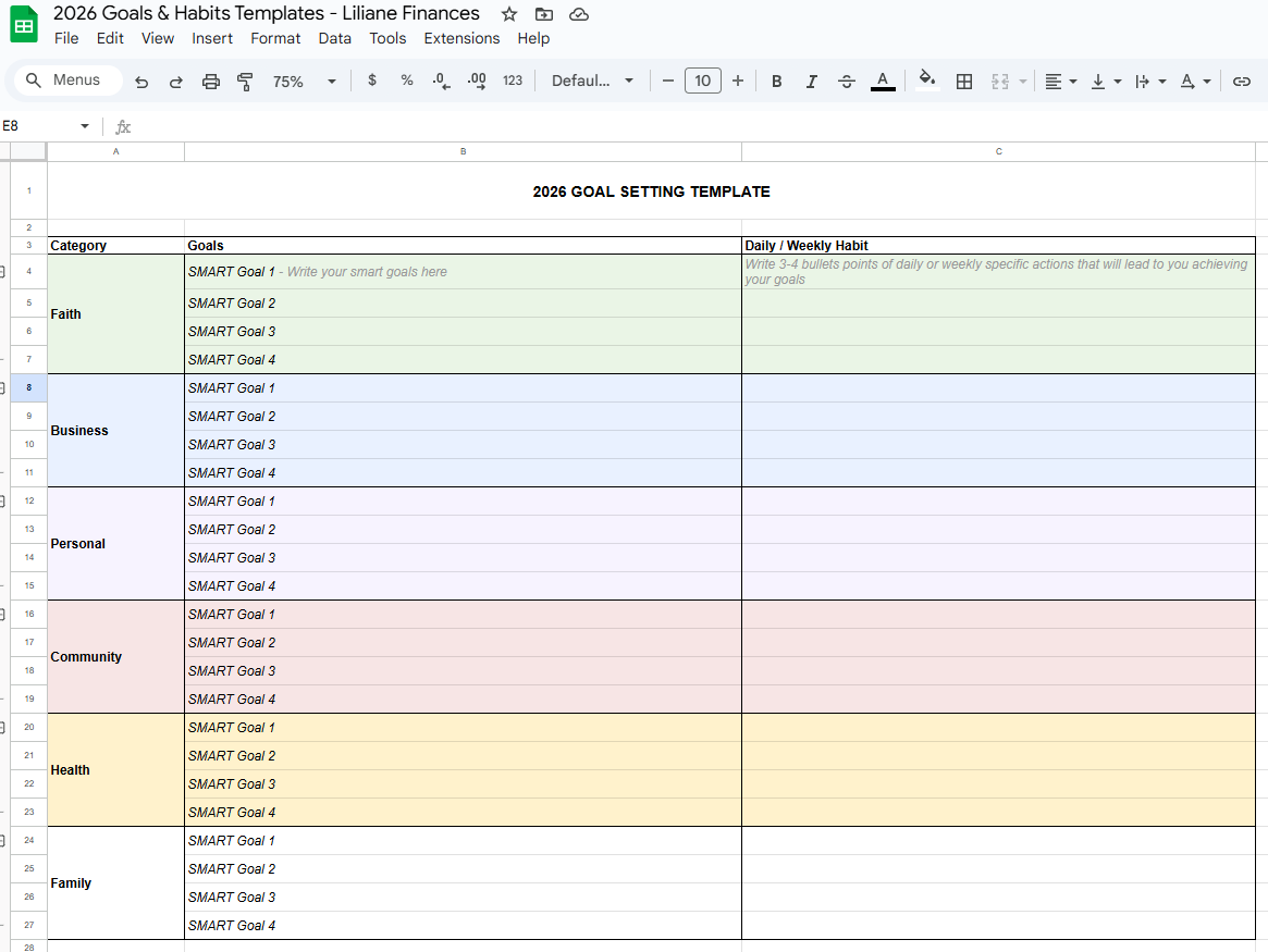 Personal/Family Goal Setting System | Plan, Align & Grow Together