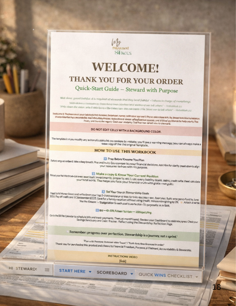 The Steward Sheet - You All-In-One Financial Stewardship Planner - Image 14